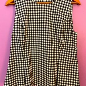 Ann Taylor black and white check tank top size 10